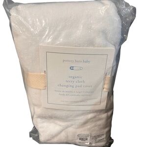 NEW Pottery Barn White Organic Terry Cloth Changing Pad Cover
